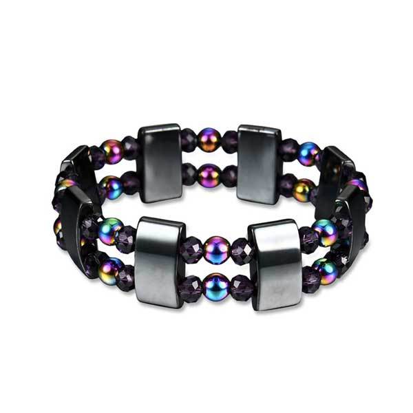【ecomoree|CZTICLE®】 – Pulsera de Bienestar con Hematita Magnética Arcoíris