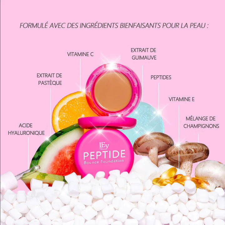Dernières 6 heures : -60% sur le Fond de Teint Peptide Bounce IEY® avec pinceau GRATUIT !