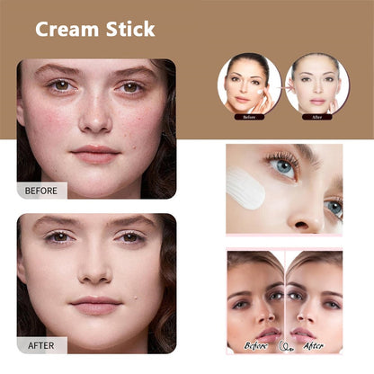 ECOMOREE•IEY® | 🌹Cream Stick V White Coréen – Fond de Teint Stick à Changement de Couleur avec Volufiline