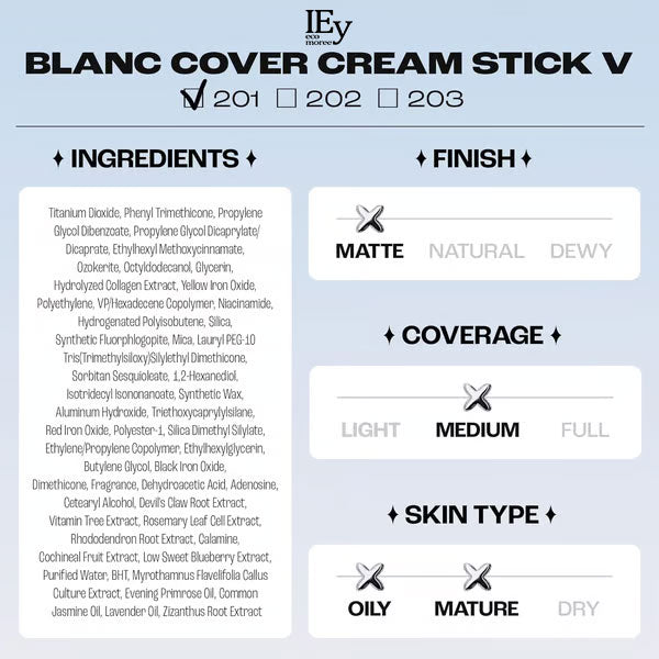 ECOMOREE•IEY® | 🌹Cream Stick V White Coréen – Fond de Teint Stick à Changement de Couleur avec Volufiline