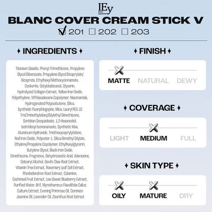 ECOMOREE•IEY® | 🌹Cream Stick V White Coréen – Fond de Teint Stick à Changement de Couleur avec Volufiline