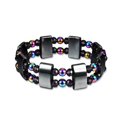 【ecomoree|CZTICLE®】 – Pulsera de Bienestar con Hematita Magnética Arcoíris